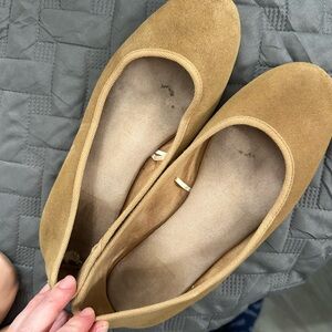 Elegant Tan Suede Women's Flats